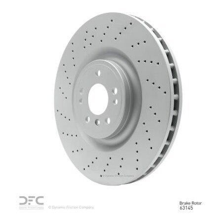 Dynamic Friction Co DFC GEOSPEC Coated Rotor - Drilled - Dynamic Friction Company 624-63145 624-63145